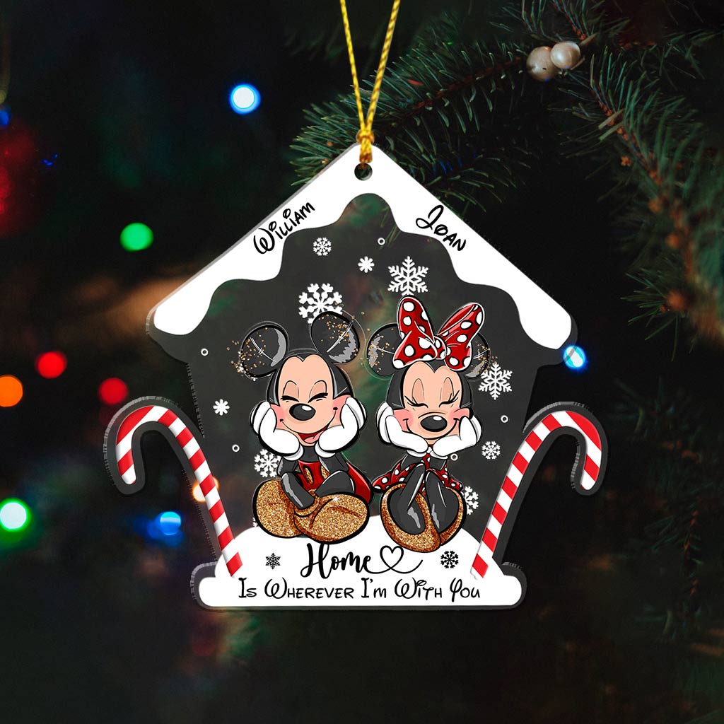 Personalized Christmas Mouse Ornament Custom Names Gift Ornament GradoCreations