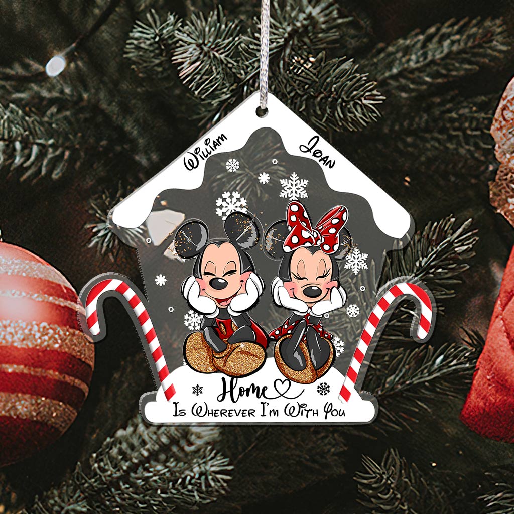 Personalized Christmas Mouse Ornament Custom Names Gift Ornament GradoCreations
