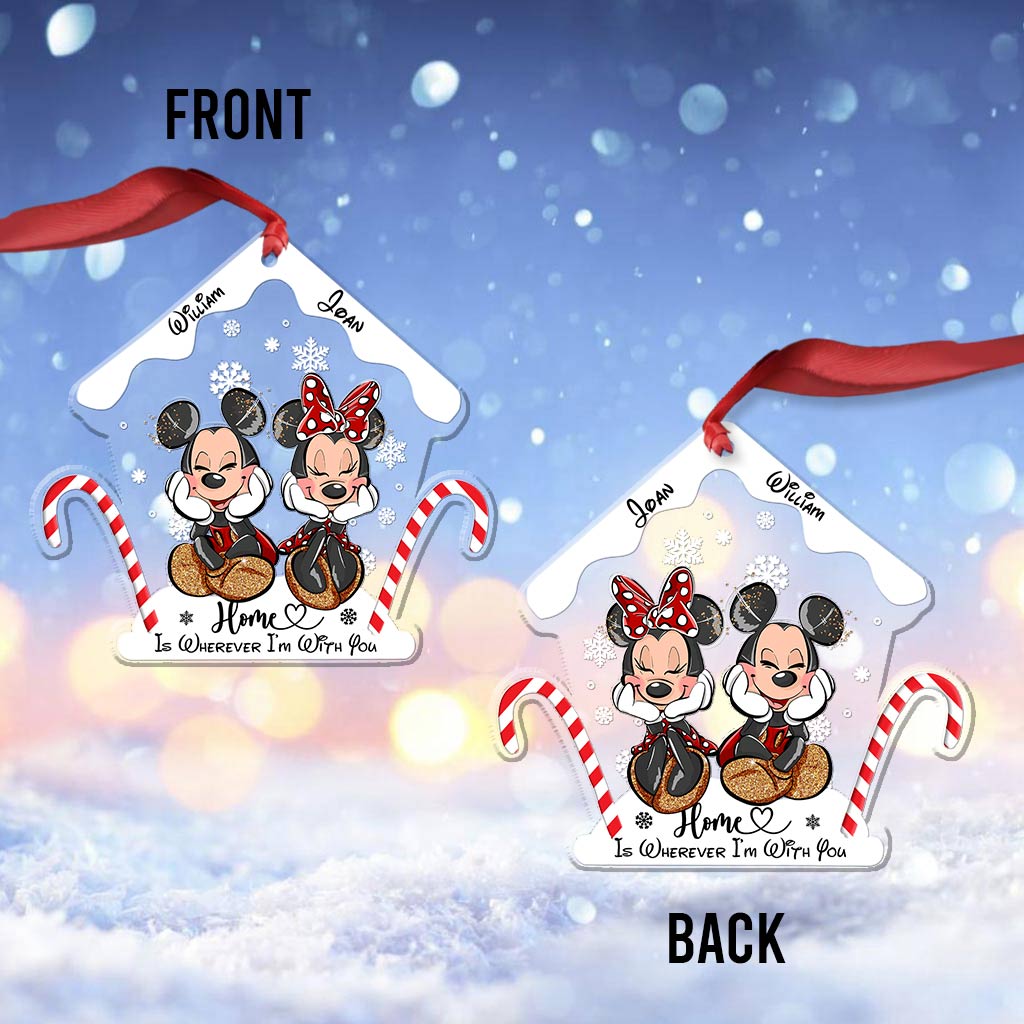 Personalized Christmas Mouse Ornament Custom Names Gift Ornament GradoCreations