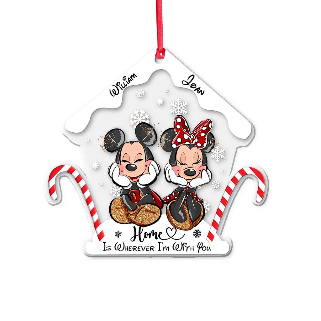 Personalized Christmas Mouse Ornament Custom Names Gift Ornament GradoCreations