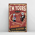 Personalized Nightmare Before Christmas Poster Custom Gift for Couples Canvas and Poster GradoCreations