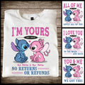 Personalized I'm Yours T-shirt & Hoodie with Custom Names for Couple Gift T-shirt & Hoodie GradoCreations