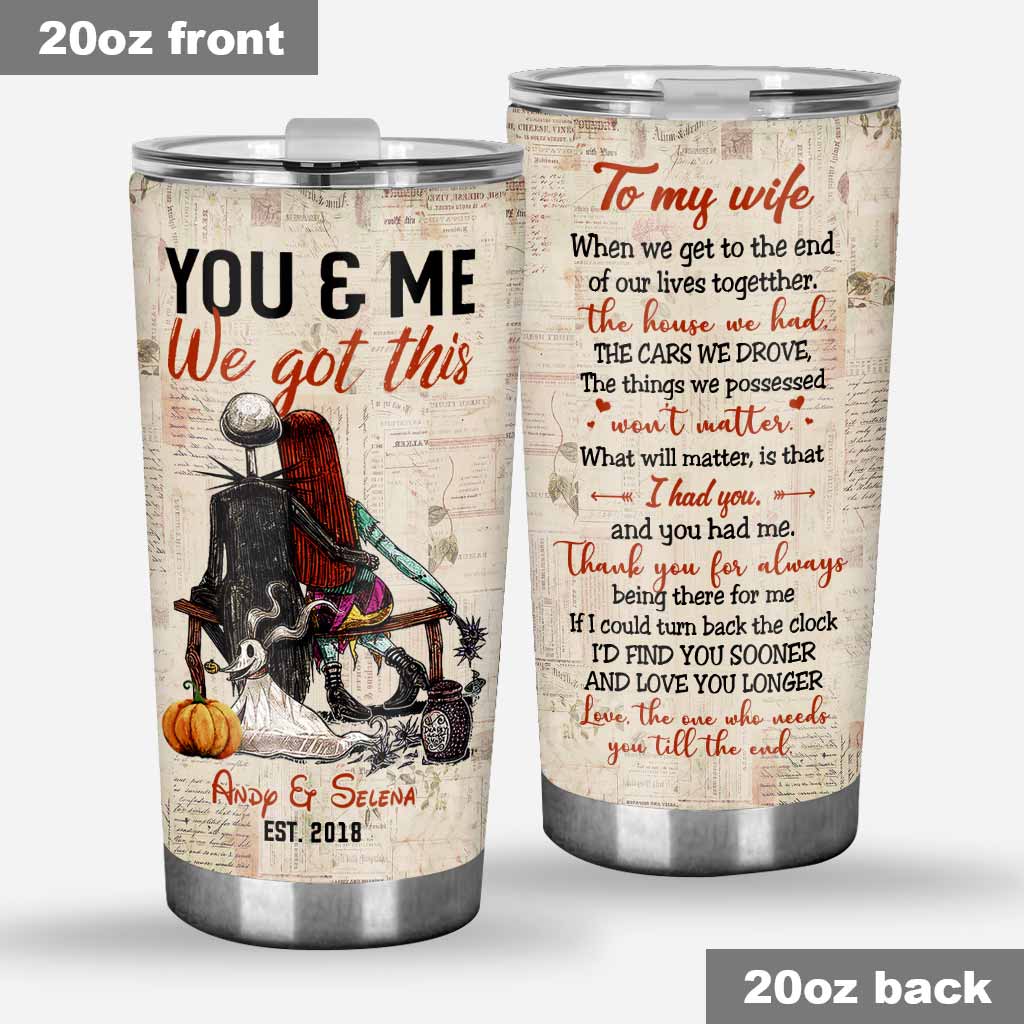 Personalized Tumbler Custom You & Me Gift for Wife Wedding Anniversary Tumbler GradoCreations