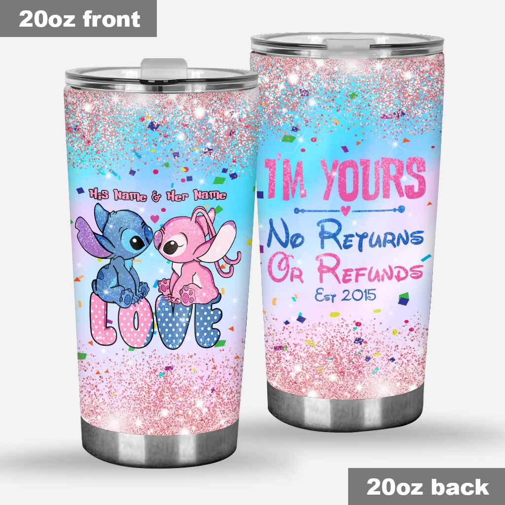 Personalized Tumbler with Custom Name for Couples | Wedding Anniversary Gift Tumbler GradoCreations