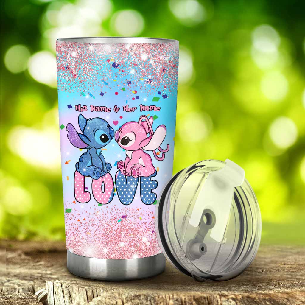 Personalized Tumbler with Custom Name for Couples | Wedding Anniversary Gift Tumbler GradoCreations