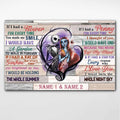 Personalized Couple Poster Unique Love Quote Gift for Anniversary Canvas and Poster GradoCreations