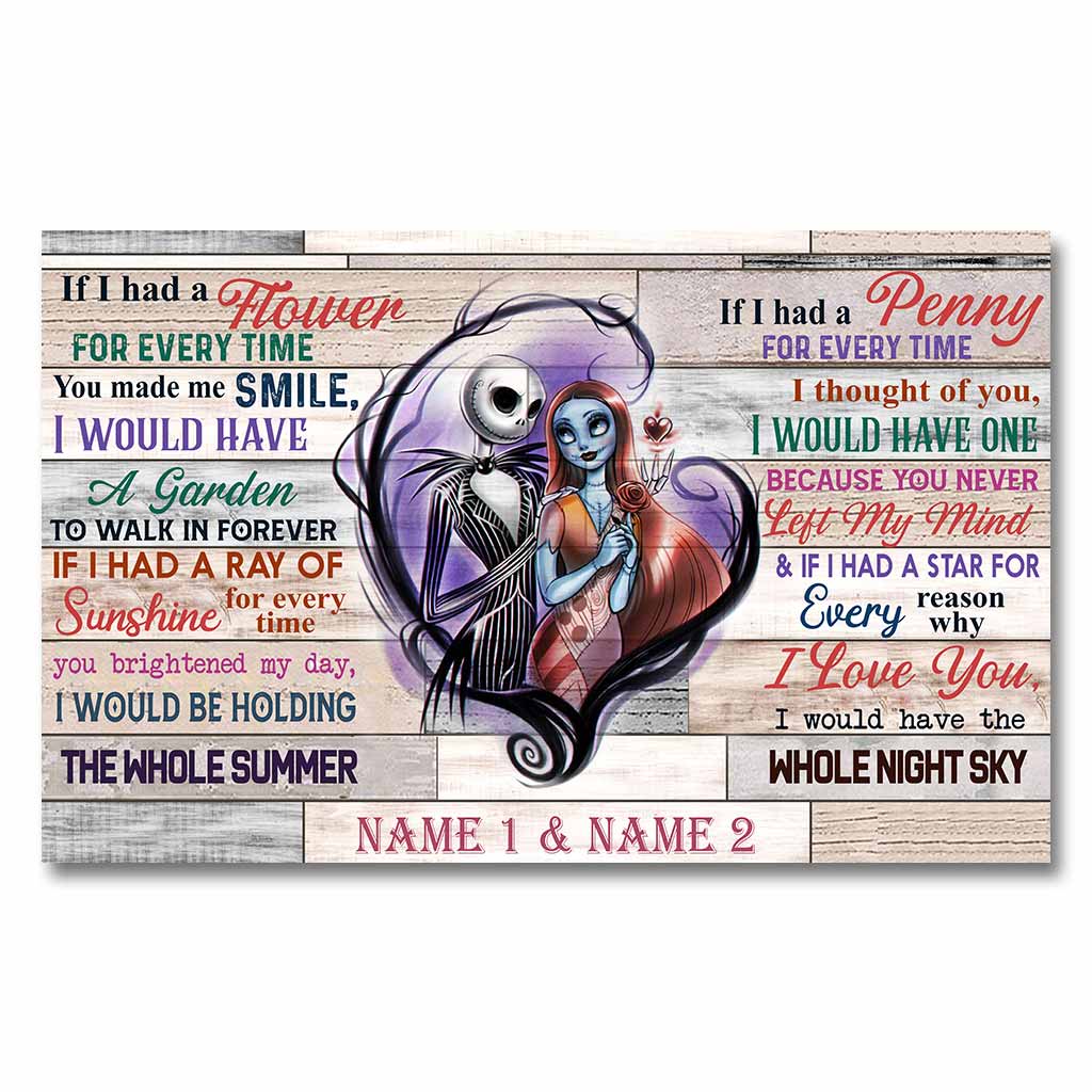 Personalized Couple Poster Unique Love Quote Gift for Anniversary Canvas and Poster GradoCreations