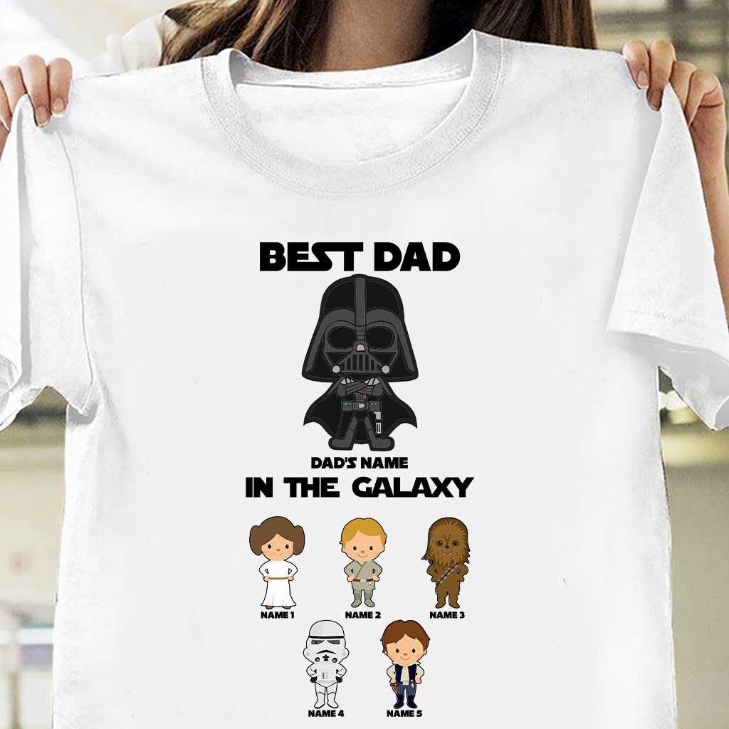 Personalized Best Dad In The Galaxy T-Shirt & Hoodie Gift for Father's Day T-shirt & Hoodie GradoCreations
