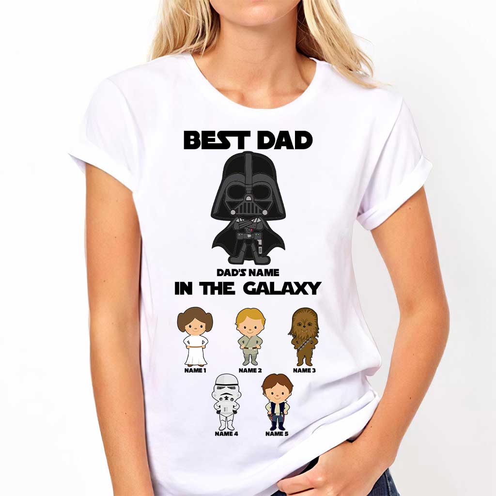Personalized Best Dad In The Galaxy T-Shirt & Hoodie Gift for Father's Day T-shirt & Hoodie GradoCreations