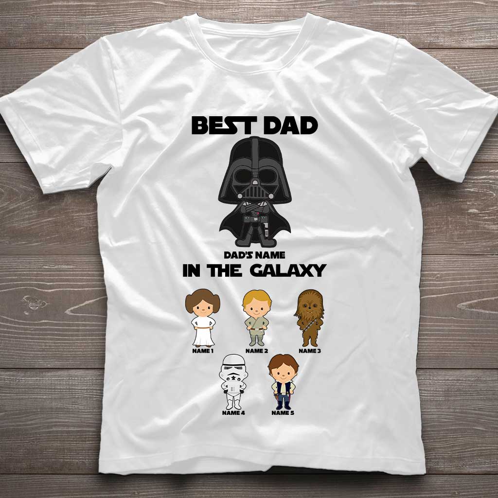 Personalized Best Dad In The Galaxy T-Shirt & Hoodie Gift for Father's Day T-shirt & Hoodie GradoCreations