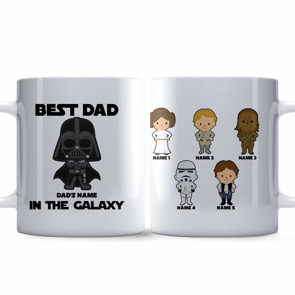 Personalized Best Dad In The Galaxy Mug Custom Name Gift for Father's Day Mug GradoCreations