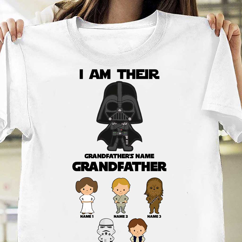 Personalized Father's Day T-shirt with Custom Names & Darth Vader Design T-shirt & Hoodie GradoCreations
