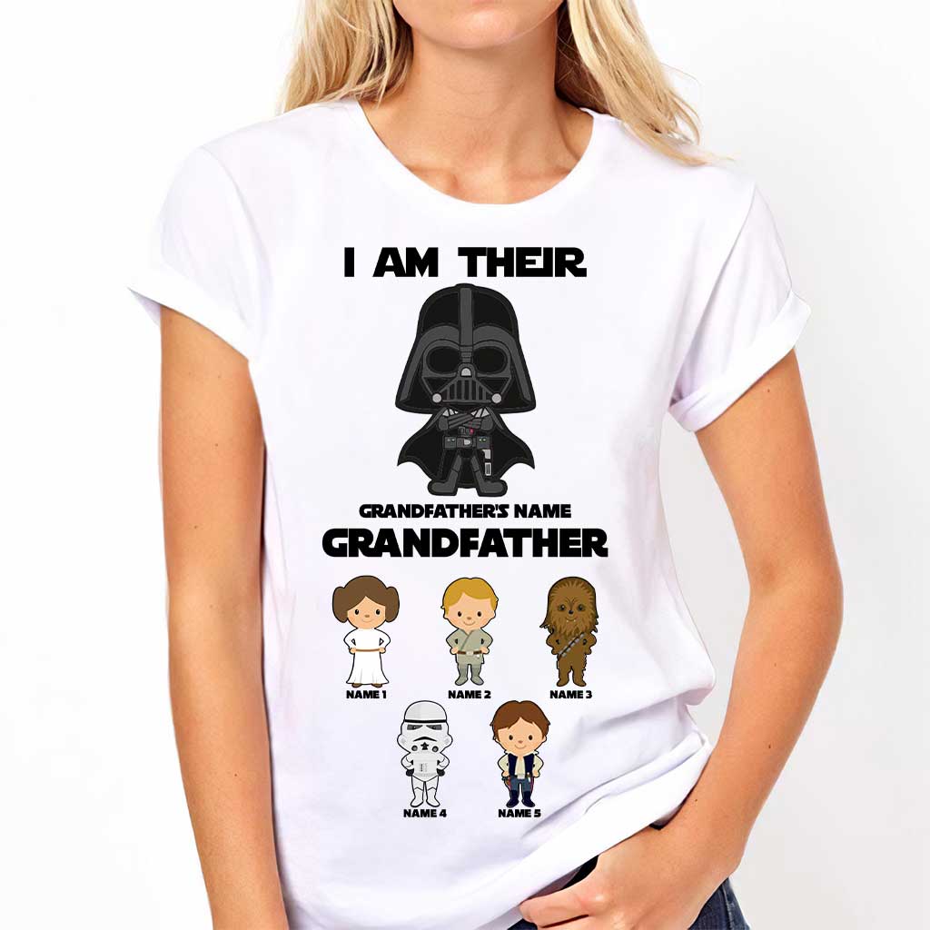 Personalized Father's Day T-shirt with Custom Names & Darth Vader Design T-shirt & Hoodie GradoCreations
