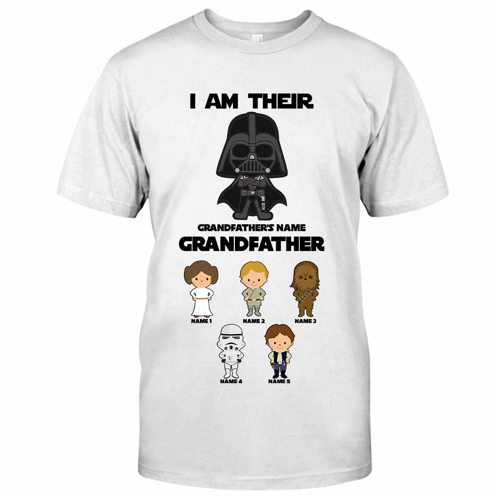 Personalized Father's Day T-shirt with Custom Names & Darth Vader Design T-shirt & Hoodie GradoCreations