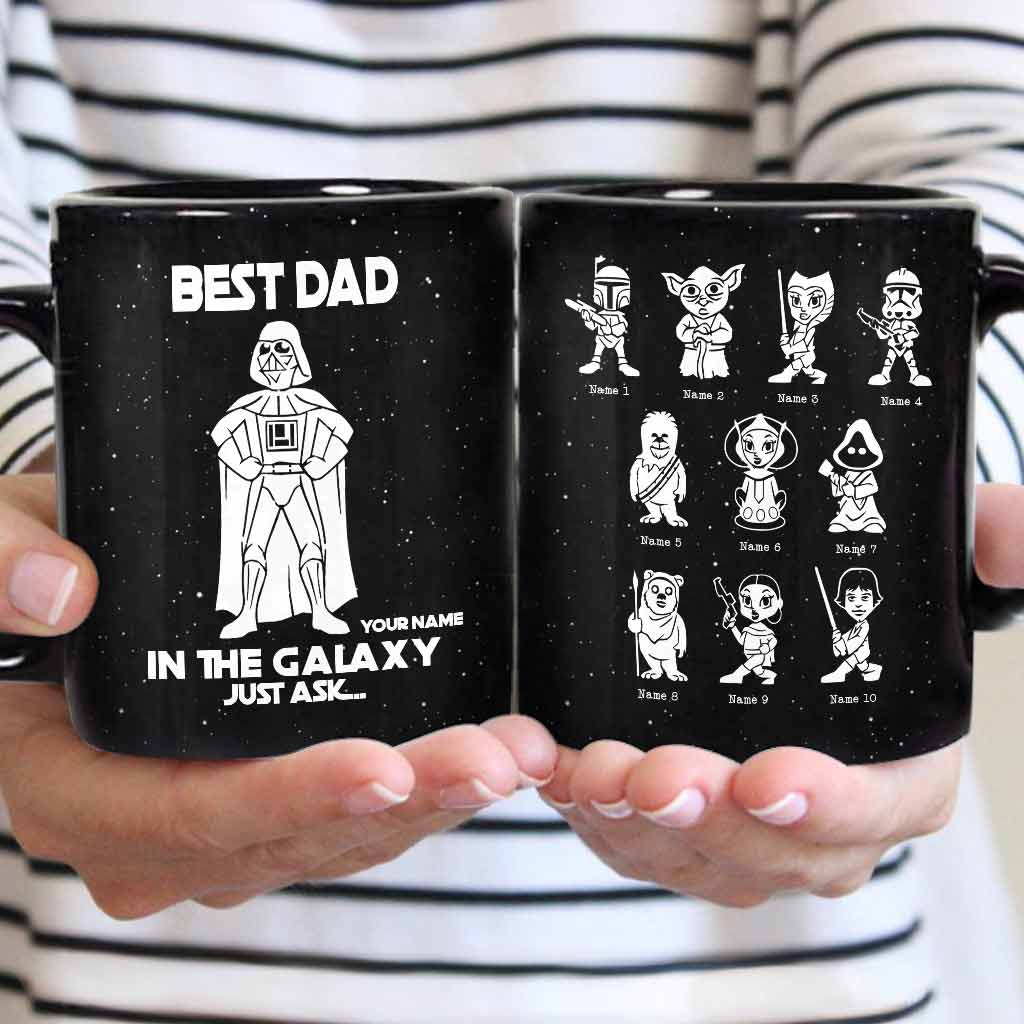 Personalized Best Dad In The Galaxy Mug Custom Name Gift for Father's Day Mug GradoCreations