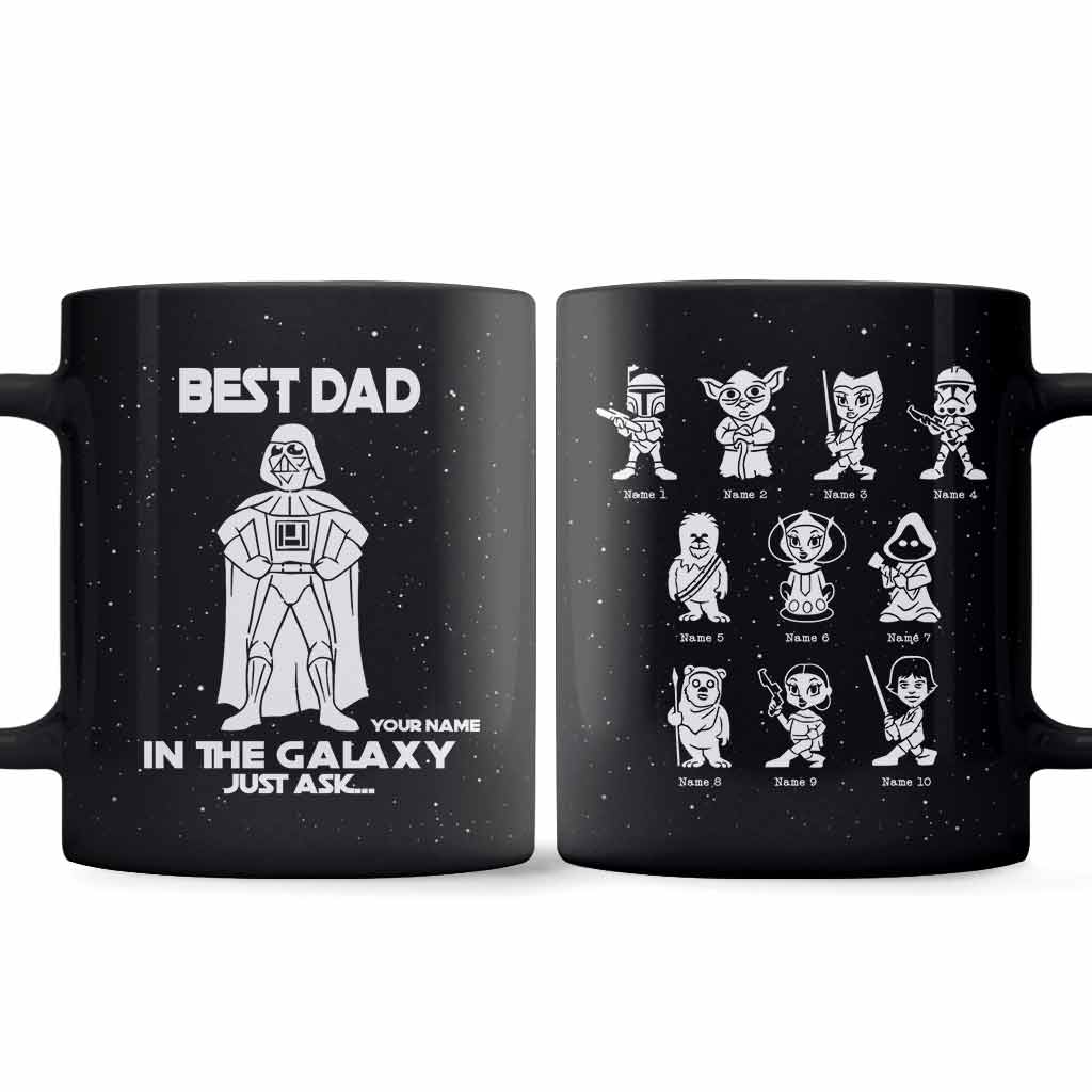 Personalized Best Dad In The Galaxy Mug Custom Name Gift for Father's Day Mug GradoCreations