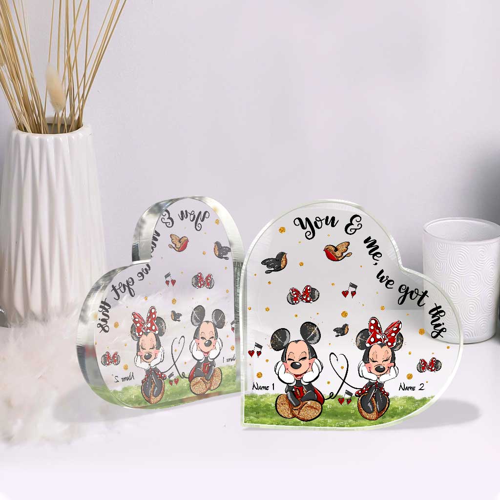Personalized Couple Acrylic Plaque Custom Heart Shape Gift Custom Shaped Acrylic Plaque GradoCreations