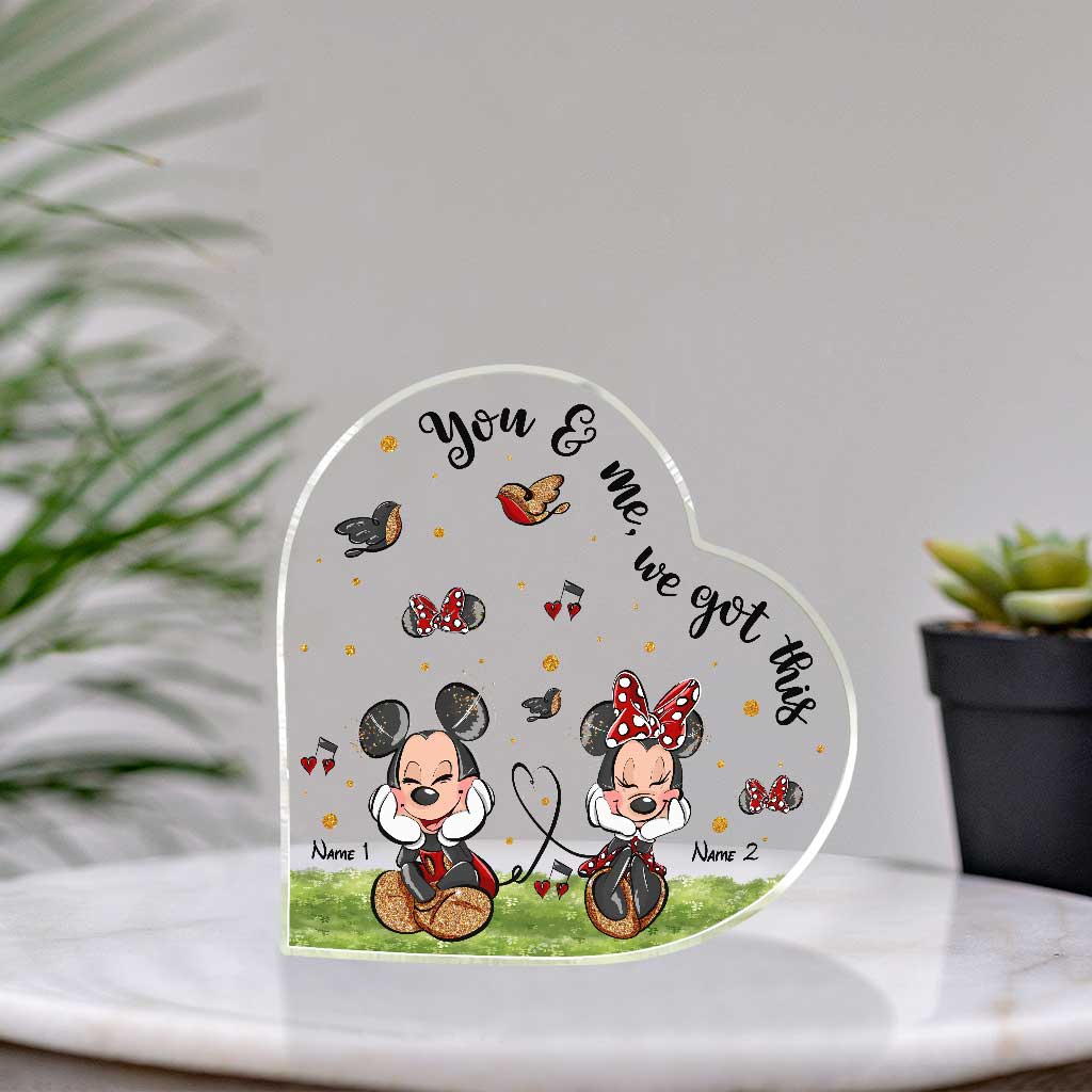 Personalized Couple Acrylic Plaque Custom Heart Shape Gift Custom Shaped Acrylic Plaque GradoCreations