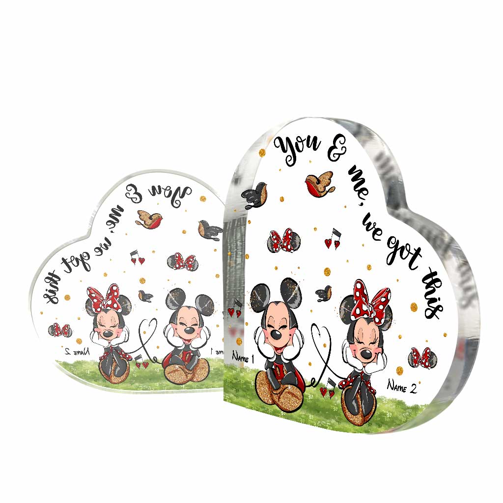 Personalized Couple Acrylic Plaque Custom Heart Shape Gift Custom Shaped Acrylic Plaque GradoCreations
