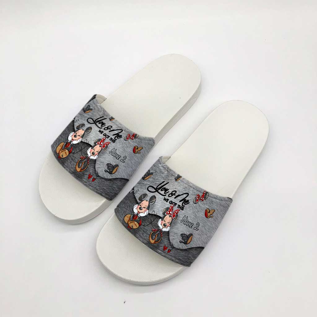 Personalized Couple Mouse Slide Sandals Unique Engagement Gift Slide Sandals GradoCreations