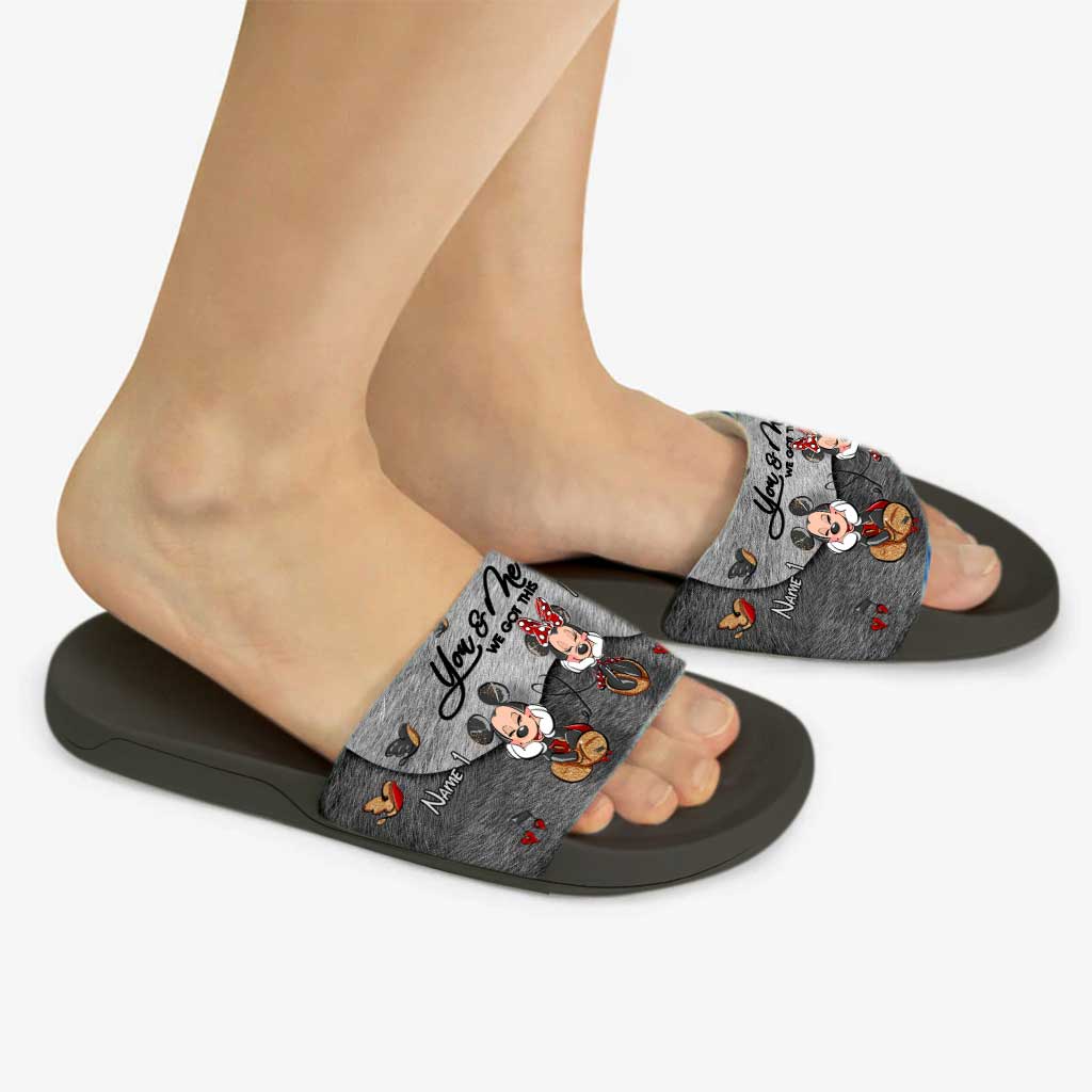 Personalized Couple Mouse Slide Sandals Unique Engagement Gift Slide Sandals GradoCreations