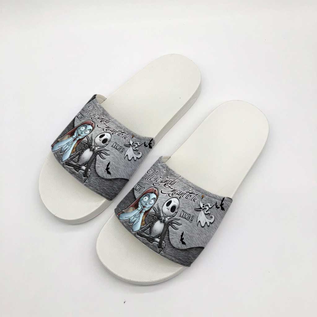 Personalized Couple Slide Sandals Unique Design Gift for Halloween Slide Sandals GradoCreations