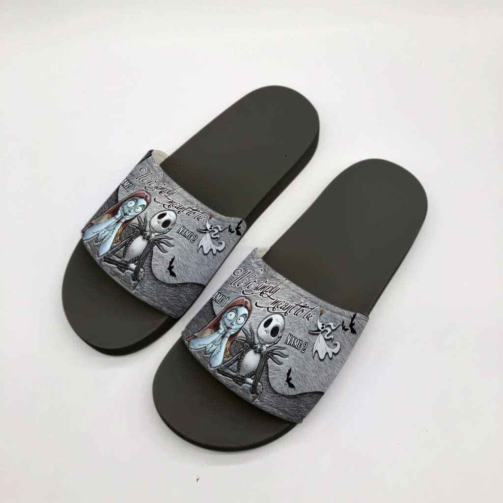 Personalized Couple Slide Sandals Unique Design Gift for Halloween Slide Sandals GradoCreations