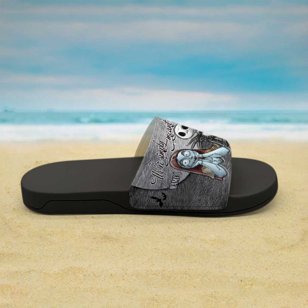 Personalized Couple Slide Sandals Unique Design Gift for Halloween Slide Sandals GradoCreations