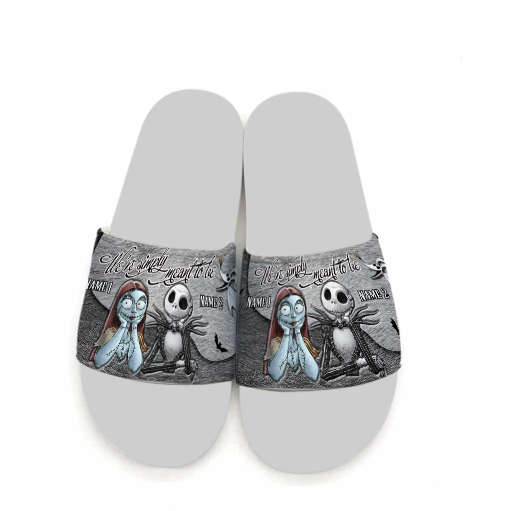 Personalized Couple Slide Sandals Unique Design Gift for Halloween Slide Sandals GradoCreations