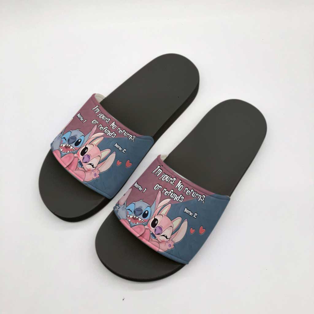 Personalized Couple Slide Sandals Custom Name Gift for Anniversary Slide Sandals GradoCreations