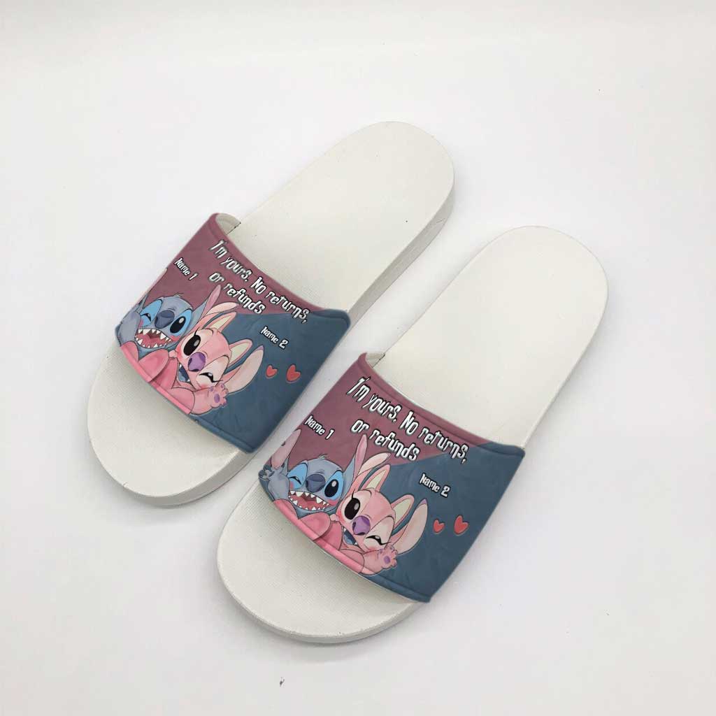 Personalized Couple Slide Sandals Custom Name Gift for Anniversary Slide Sandals GradoCreations