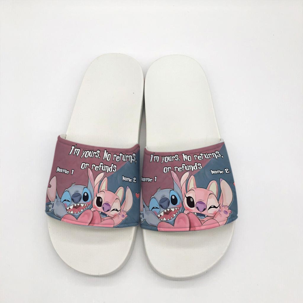 Personalized Couple Slide Sandals Custom Name Gift for Anniversary Slide Sandals GradoCreations