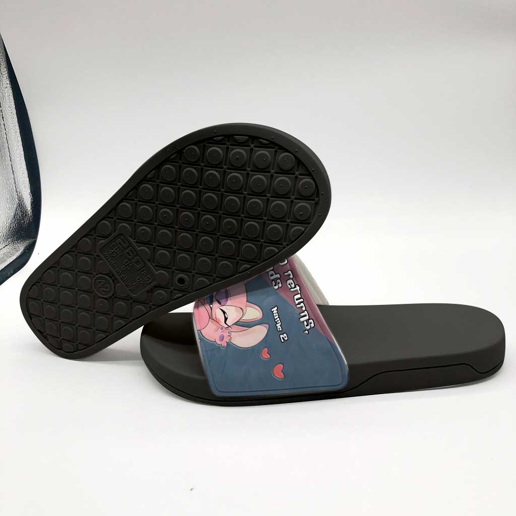 Personalized Couple Slide Sandals Custom Name Gift for Anniversary Slide Sandals GradoCreations