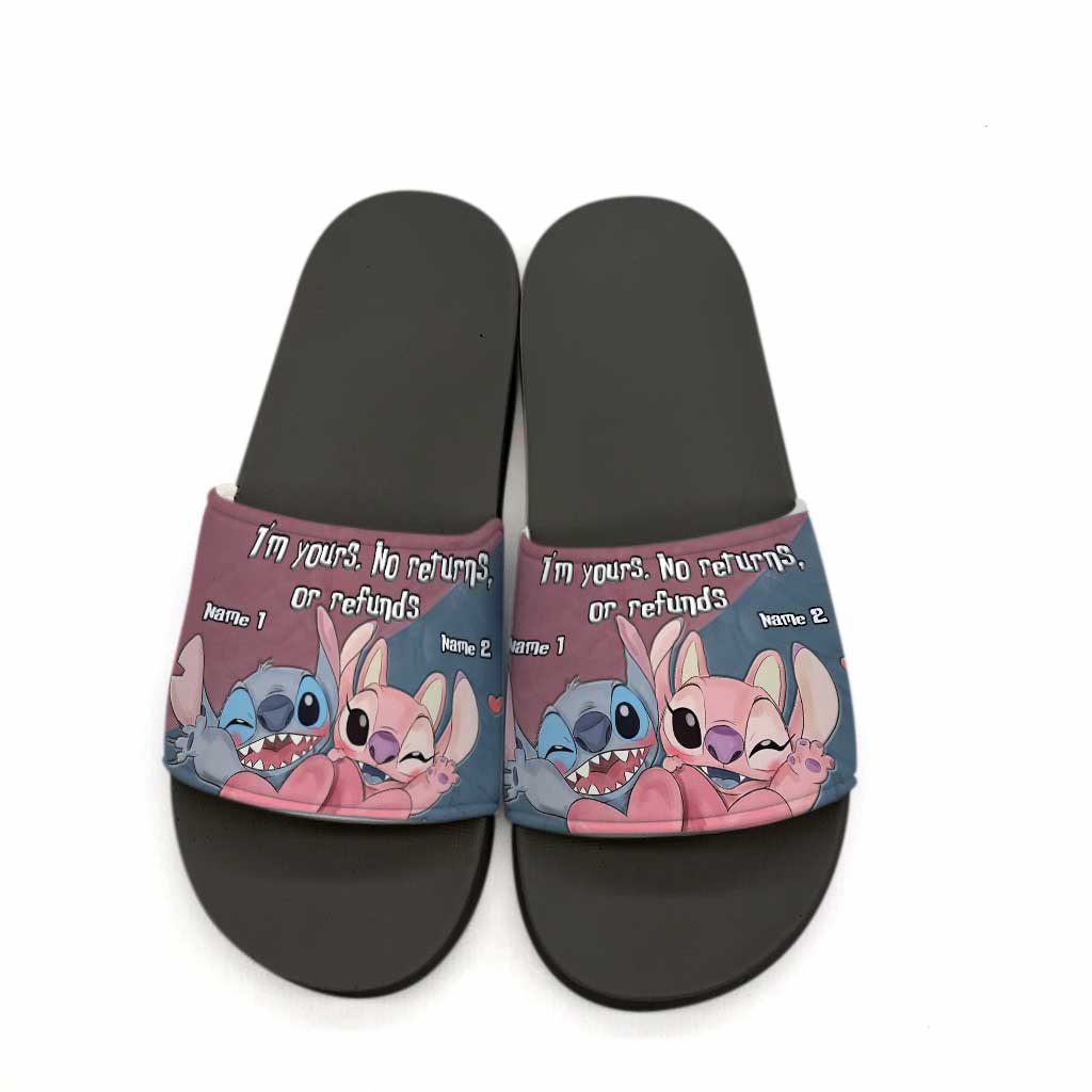 Personalized Couple Slide Sandals Custom Name Gift for Anniversary Slide Sandals GradoCreations