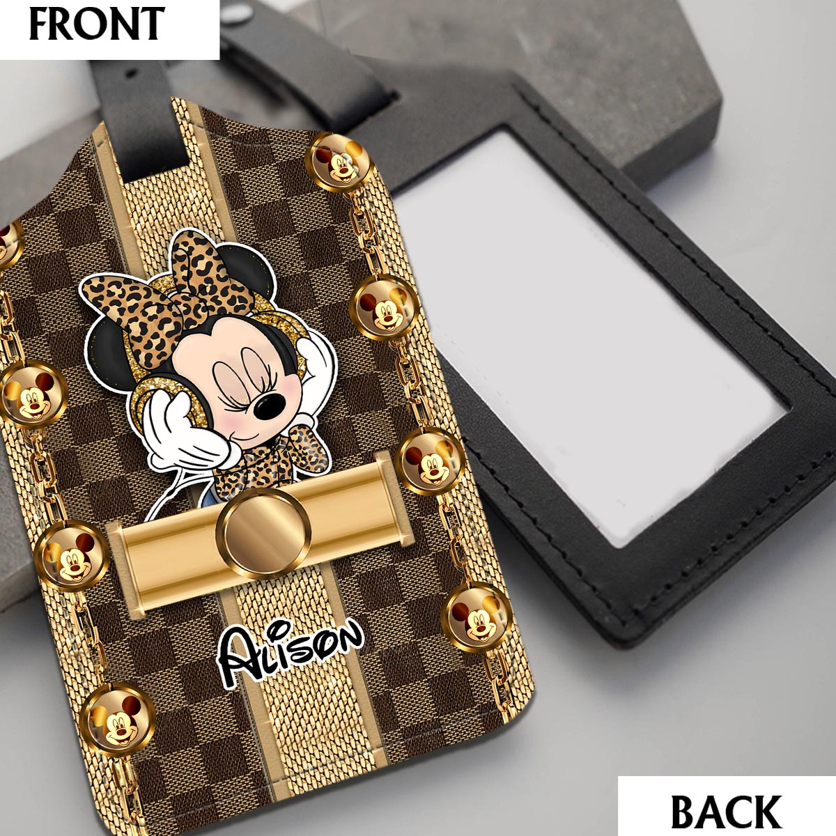 Personalized Leather Luggage Tag & Passport Holder Set with Name for Travelers Leather Luggage Tag & Passport Holder GradoCreations