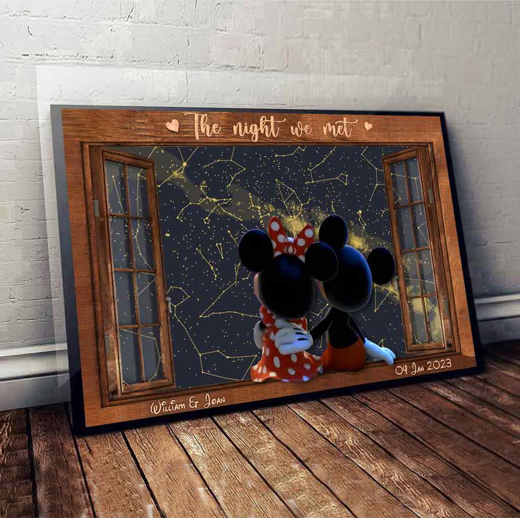 Personalized Mouse Canvas Print Custom Date Gift for Couples Canvas and Poster GradoCreations