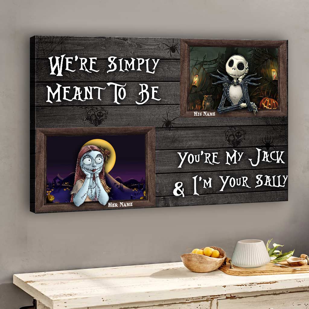 Personalized Nightmare Couple Canvas Print Custom Names Gift Canvas and Poster GradoCreations