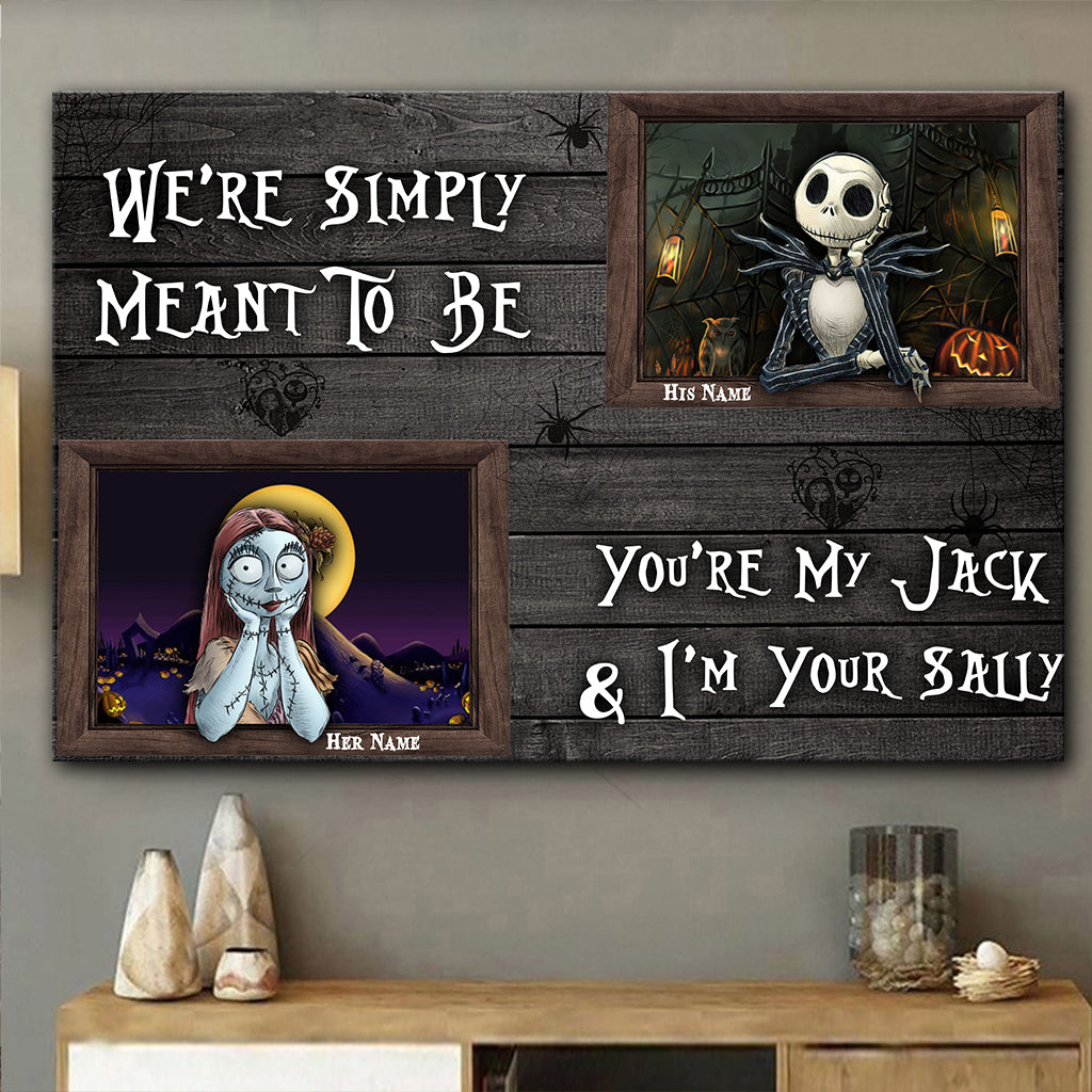 Personalized Nightmare Couple Canvas Print Custom Names Gift Canvas and Poster GradoCreations