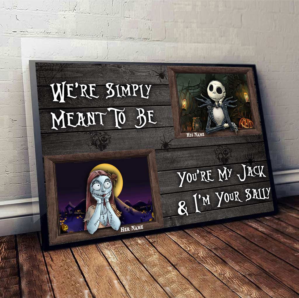 Personalized Nightmare Couple Canvas Print Custom Names Gift Canvas and Poster GradoCreations