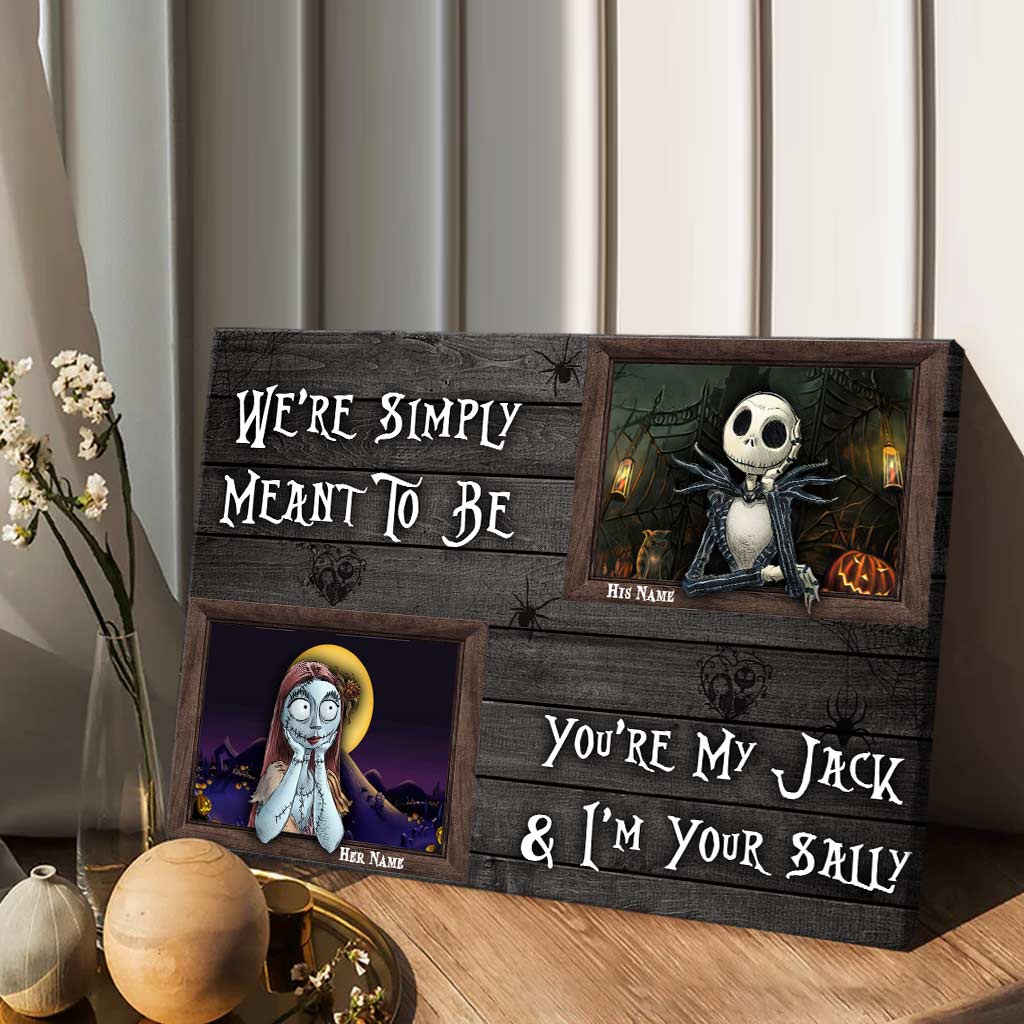 Personalized Nightmare Couple Canvas Print Custom Names Gift Canvas and Poster GradoCreations