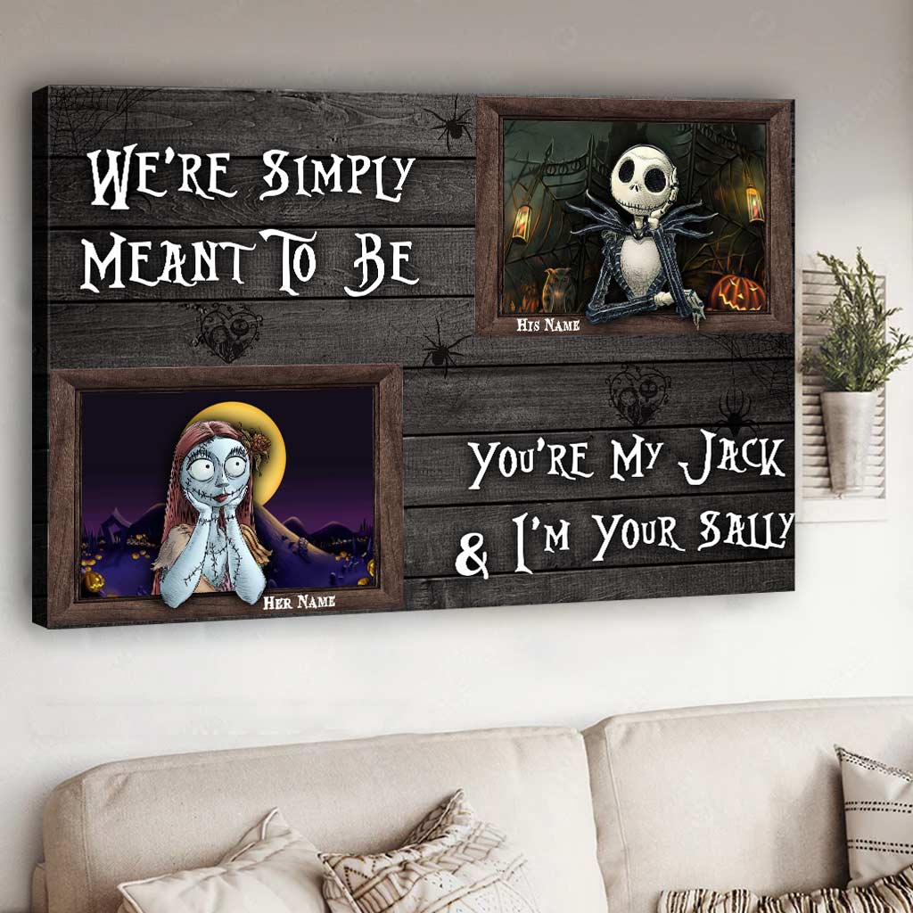 Personalized Nightmare Couple Canvas Print Custom Names Gift Canvas and Poster GradoCreations