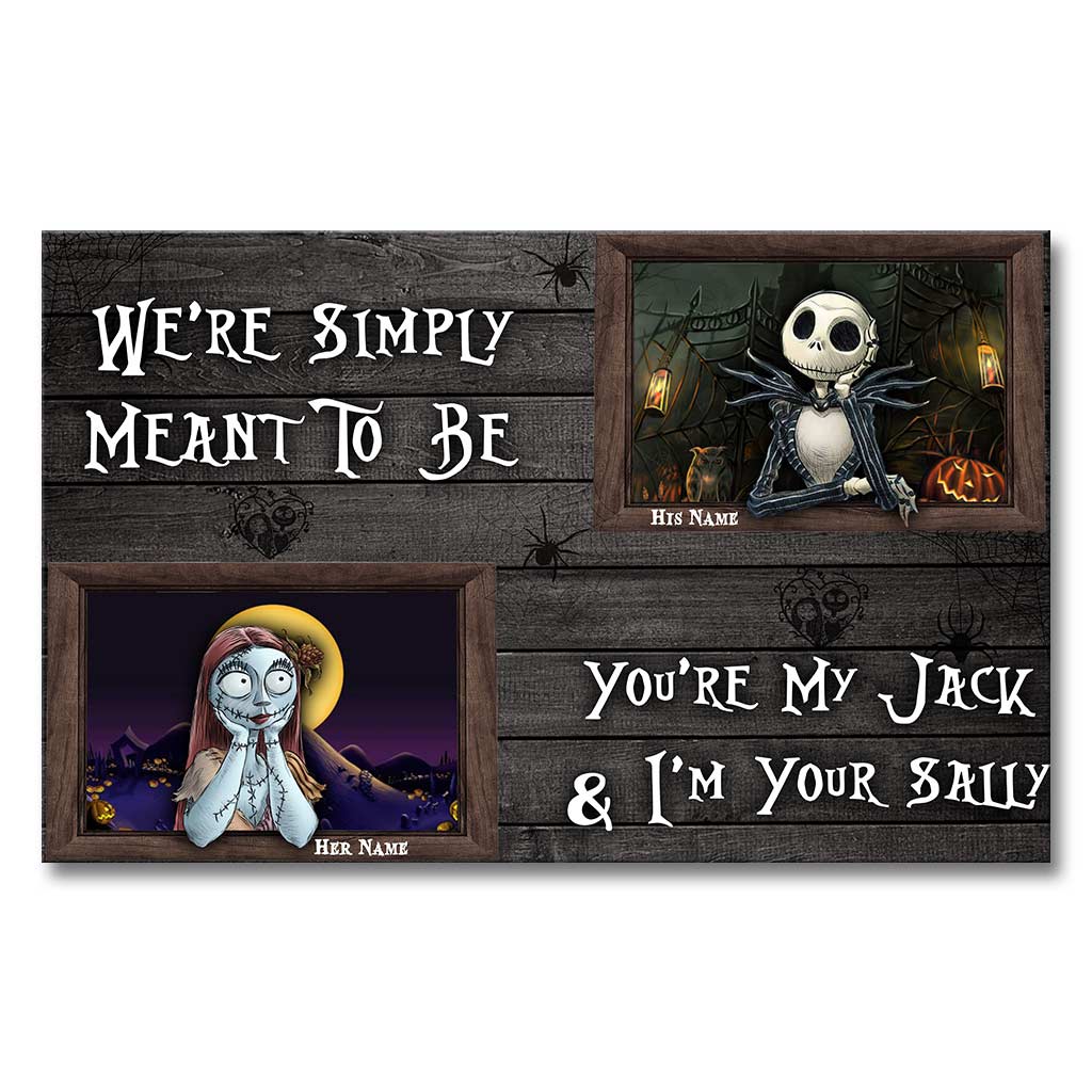Personalized Nightmare Couple Canvas Print Custom Names Gift Canvas and Poster GradoCreations