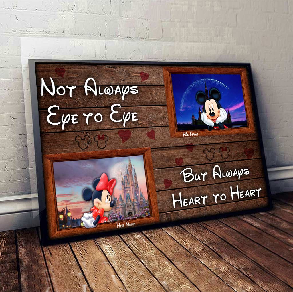 Personalized Disney Couple Canvas Print Custom Names Gift for Anniversary Canvas and Poster GradoCreations