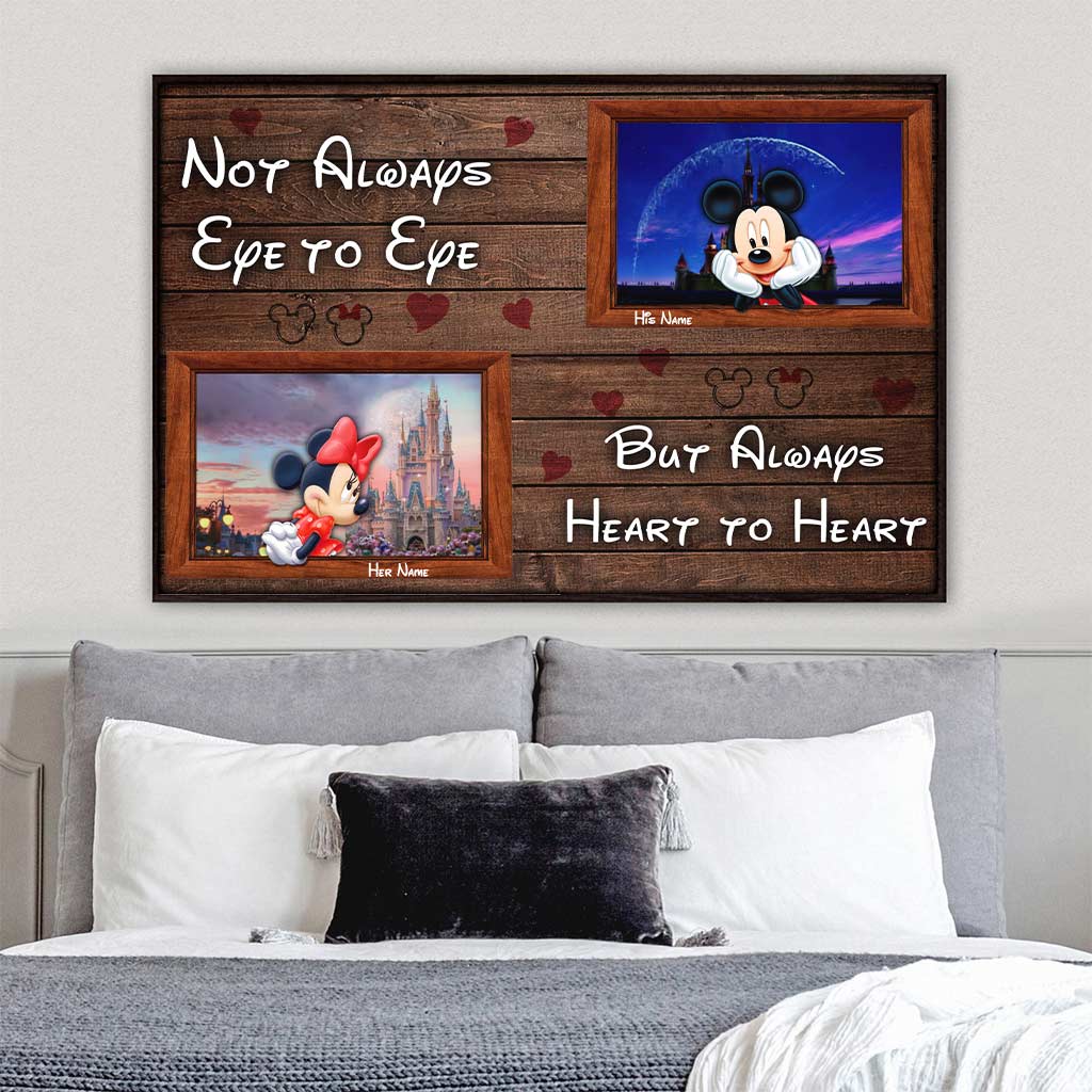 Personalized Disney Couple Canvas Print Custom Names Gift for Anniversary Canvas and Poster GradoCreations