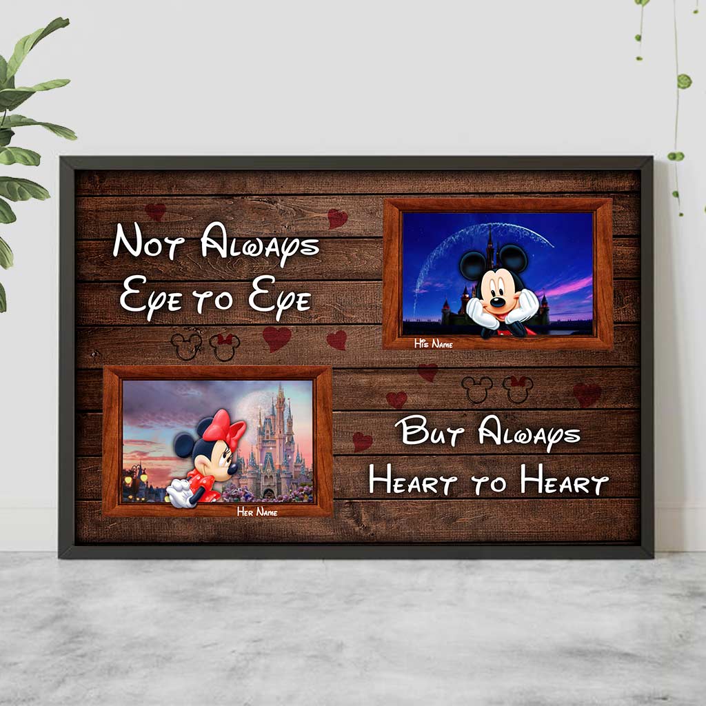 Personalized Disney Couple Canvas Print Custom Names Gift for Anniversary Canvas and Poster GradoCreations