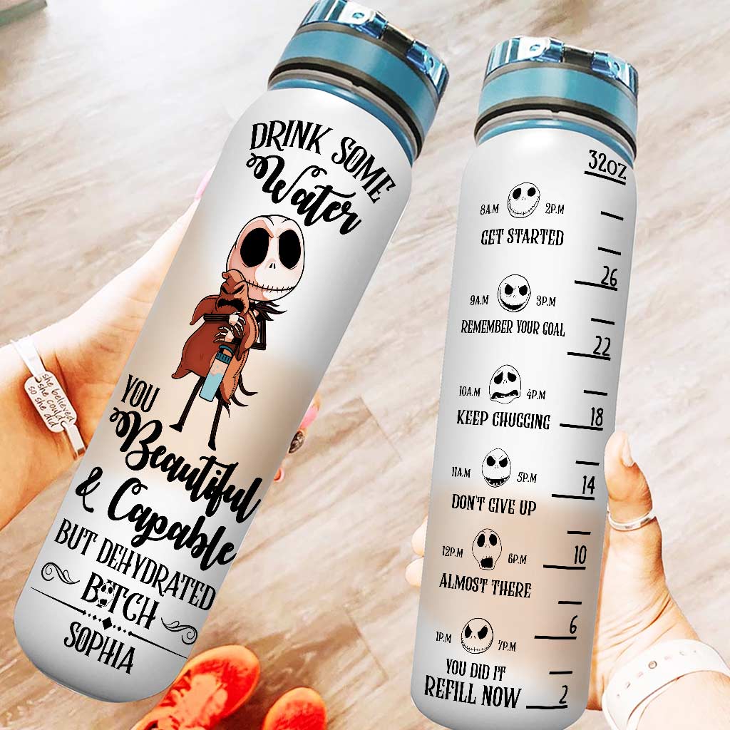 Personalized Water Tracker Bottle Custom Name Gift for Her Water Tracker Bottle GradoCreations