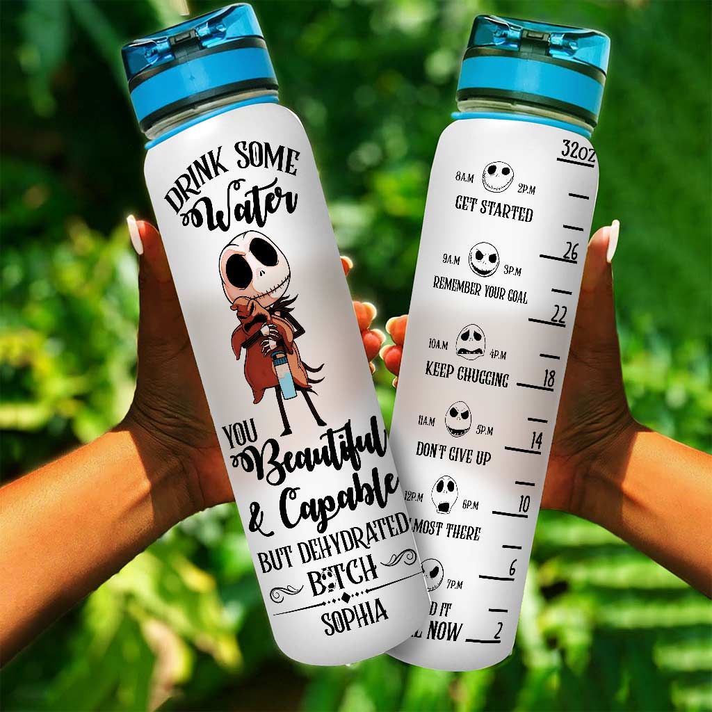 Personalized Water Tracker Bottle Custom Name Gift for Her Water Tracker Bottle GradoCreations