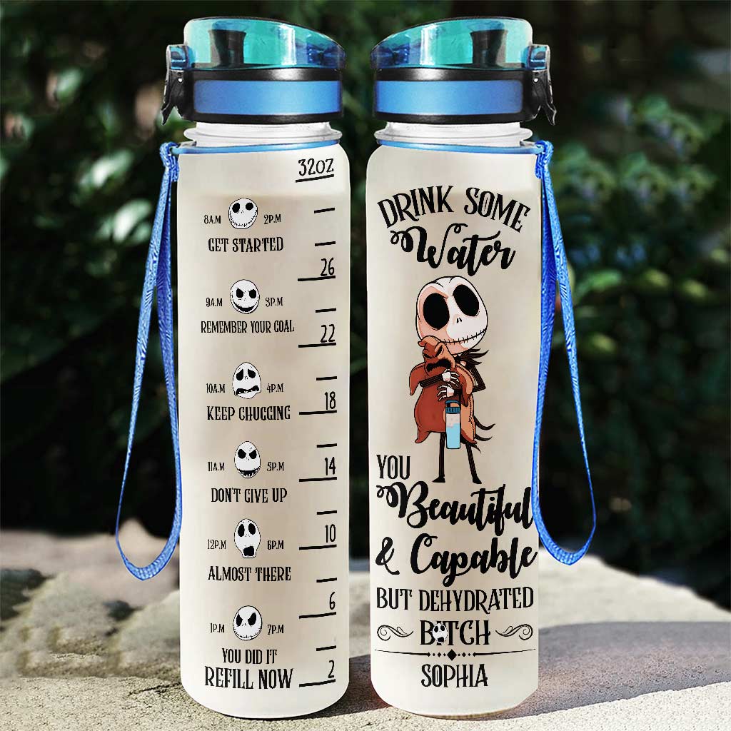 Personalized Water Tracker Bottle Custom Name Gift for Her Water Tracker Bottle GradoCreations