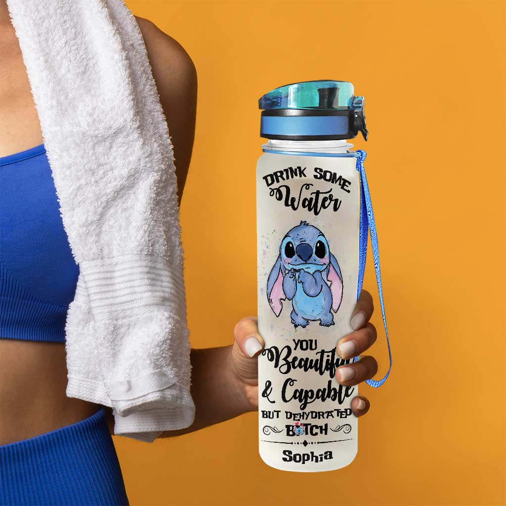 Personalized Ohana Water Tracker Bottle Custom Name Gift for Kids Water Tracker Bottle GradoCreations