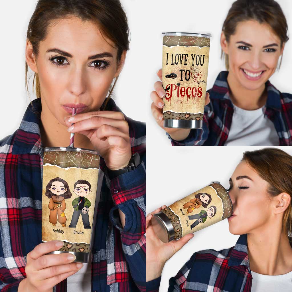 Personalized I Love You To Pieces Tumbler Custom Name Gift Tumbler GradoCreations